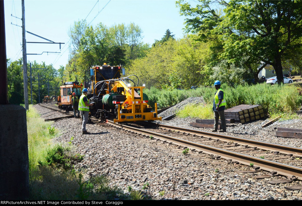 Lifting the Rail and Removing Ties.  